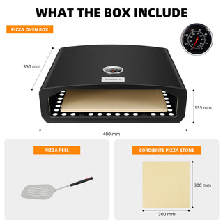 Sunvega Portable Outdoor Pizza Oven for Grill with Stone Peel and Thermometer