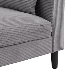 Sunvega 74 Inch High Resilience Three Seater Sofa with Sturdy Wooden Frame