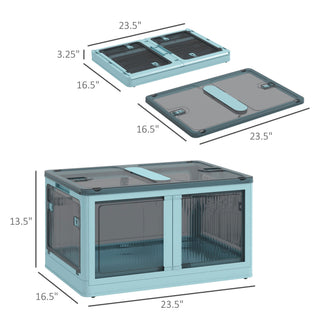 Sunvega Stackable Storage Bins with Wheels, Lids, and Collapsible Design