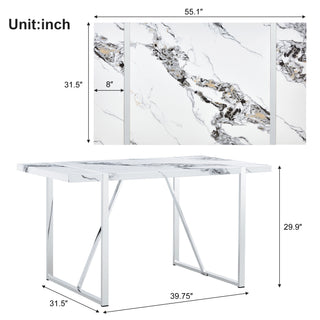 Sunvega Round MDF Dining Table for Kitchen with 42 Inch Spacious Tabletop