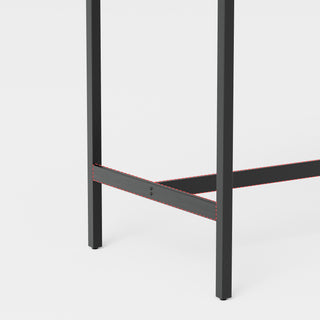 Sunvega PU Upholstered Bar Table Set with 4 Backrest Stools and Iron Frame