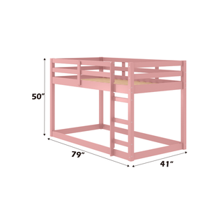 Sunvega Twin Loft Bed with Slats System and Right Facing Ladder in Espresso