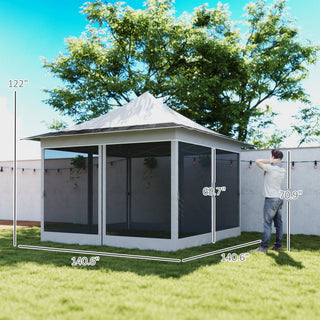 Sunvega Pop Up Gazebo with Adjustable Height Mesh Netting and Carry Bag