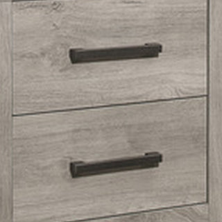 Sunvega Deena 25 Inch Classic 2 Drawer Nightstand with Metal Handles