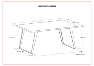 Sunvega Handcrafted Modern Industrial Dining Table with Solid Wood Oak Veneer Top