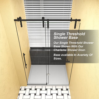Sunvega 32 x 48 Inch White Shower Base Pan with Center Drain