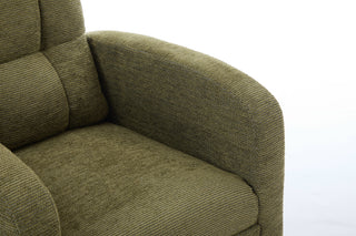 Sunvega Modern Upholstered Nursery Glider Rocking Chair with High Backrest and Side Pocket