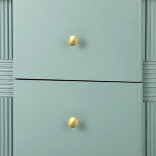 Sunvega Modern Nightstand with 2 Storage Drawers and Golden Metal Handles for Bedroom