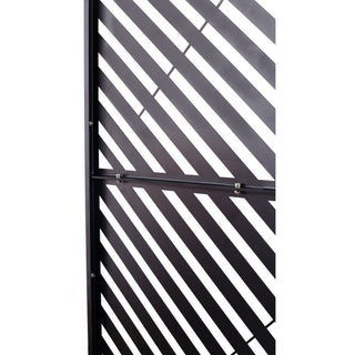 Sunvega 76H x 48W Freestanding Metal Privacy Screen Panel for Deck Balcony Patio