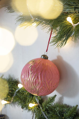 Sunvega Glass Glitter Painted Christmas Ball Ornaments Set of 12 for Holiday Decor