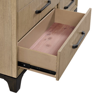 Sunvega Caramel Brown Chest with Black Base and 10 Spacious Drawers for Storage