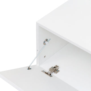 Sunvega Wall Mounted Floating 80 Inch TV Stand with LED Lights and Charging Station