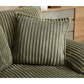 Sunvega Oversized Corduroy Chaise Lounge Chair with Fluffy Cushions and 4 Adjustable Gears