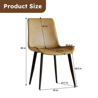 Sunvega PU Leather Dining Chairs with Ergonomic Design for Home and Office Use