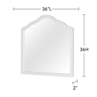 Sunvega Arched Frame Mirror in Soft Cement Tone with High-Quality Glass