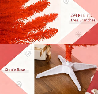 Sunvega Pencil Artificial Xmas Tree with Faux Snow Flocked Full Branch Tips Flame-retardant