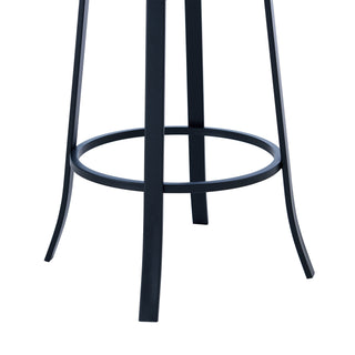 Sunvega Armless Lightweight Counter Height Barstool with Gray Faux Leather and Tall Back