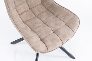 Sunvega Mid-Century Modern Tufted Diamond Pattern Upholstered Swivel Dining Chair