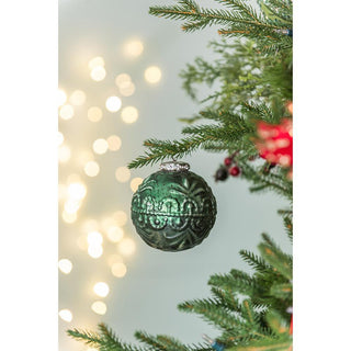 Sunvega Glass Glitter Painted Christmas Ball Ornaments Set of 12 for Holiday Decor