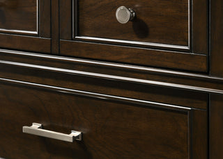 Sunvega Merlot 6 Drawer Dresser with Transitional Design and Custom Hardware