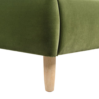 Sunvega King Upholstered Platform Bed with Curved Headboard in Oatmeal Chenille