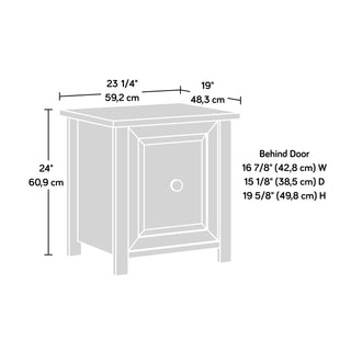 Sunvega Farmhouse Style Brown Finish Night Stand with Hidden Storage