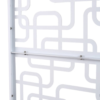 Sunvega 76" H x 48" W Freestanding Metal Privacy Screen for Deck Balcony Patio