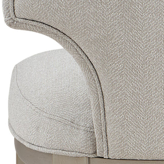 Sunvega Ivory and Champagne Side Chair with Padded Seat and Curved Backrest