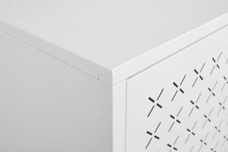 Sunvega Elevated Shoe Cabinet with Adjustable Shelves and Butterfly Doors