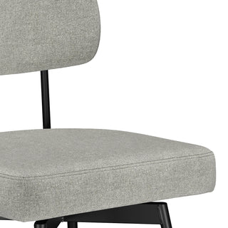 Sunvega Light Grey Fabric Upholstered Swivel Counter Height Stool Set of 2