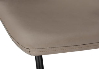 Sunvega Modern Taupe Leather-Look Bar Height Chair for Standing Desk