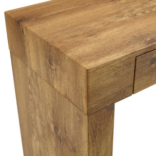 Sunvega Natural Wood Grain Bar Table With Two Drawers For Modern Home Use