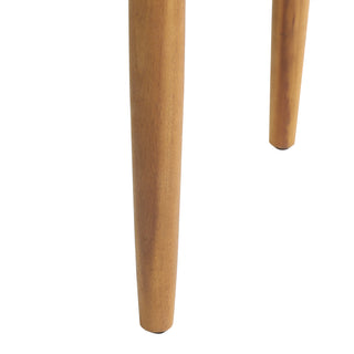 Sunvega Rustic Acacia Wood Slat Top Side Table for Outdoor Patio Use
