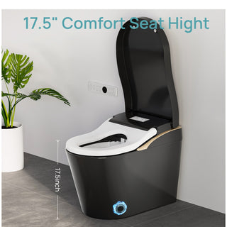 Sunvega Tankless Smart Toilet with Bidet, Auto Flush, Heated Seat, and Foam Shield