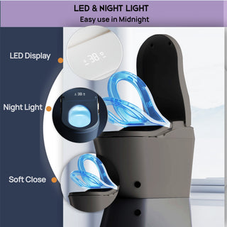 Sunvega Tankless Smart Toilet with Bidet, Auto Flush, Heated Seat, and Foam Shield