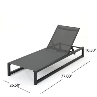 Sunvega Adjustable Patio Chaise Lounge Set of 2 with Breathable Mesh Seat