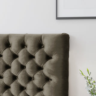 Sunvega Modern Button Tufted Upholstered Queen Size Bed Headboard with Adjustable Legs