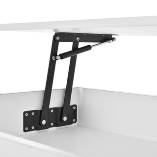 Sunvega Modern Lift Top Coffee Table with LED Lights 2 Drawers and Hidden Storage
