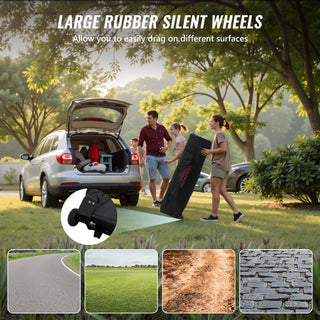 Sunvega 20x10ft Folding Outdoor Canopy Tent with Wheels for Parties and Camping