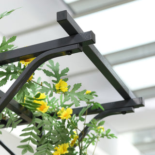 Sunvega Decorative Metal Garden Trellis Arch with Durable Steel Tubing and Elegant Scrollwork