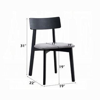 Sunvega Modern Black Finish Wooden Dining Table with Unique Shape Tabletop