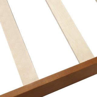Sunvega Twin Sleigh Bed Frame with Headboard and Footboard for Living Room