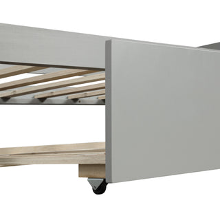 Sunvega Twin Size Daybed with Hideaway Trundle Bed and Sturdy Solid Wood Frame