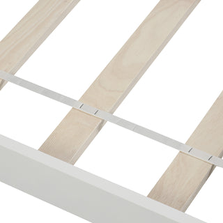 Sunvega Twin Size Wood Platform Bed with Headboard and Footboard for Bedroom