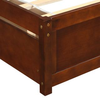 Sunvega Twin Wood Platform Storage Bed Frame with Two Drawers and Headboard