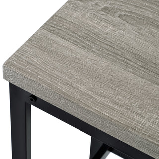 Sunvega 4-Piece Counter Height Dining Table Set with 3 Stools and Footrests