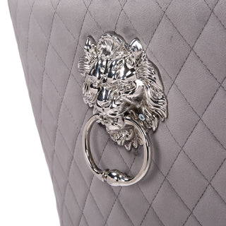 Sunvega Traditional Style Stainless Steel Chair with Plush Velvet Upholstery