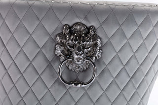 Sunvega Traditional Style Stainless Steel Chair with Plush Velvet Upholstery