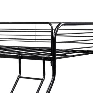 Sunvega Heavy Duty Twin Over Full Metal Bunk Bed with Enhanced Guardrail and Inclined Ladder