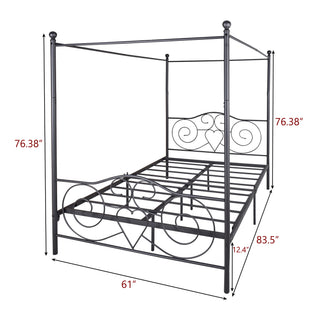 Sunvega Sturdy Full Metal Platform Bed Frame with X Shaped Support and Storage